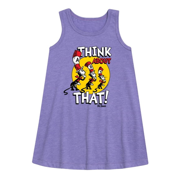 Cat in the Hat - Think About That - Toddler & Youth Girls A-line Dress