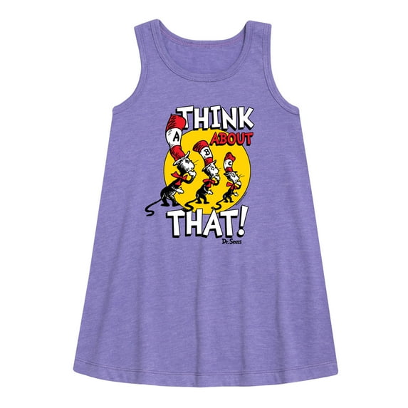 Cat in the Hat - Think About That - Toddler & Youth Girls A-line Dress