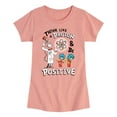 thumbnail image 1 of Cat in the Hat - Think Like Proton Be Positive - Toddler And Youth Girls Short Sleeve Graphic T-Shirt, 1 of 5