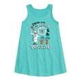 thumbnail image 1 of Cat in the Hat - Think Like Proton Be Positive - Toddler and Youth Girls A-line Dress, 1 of 4
