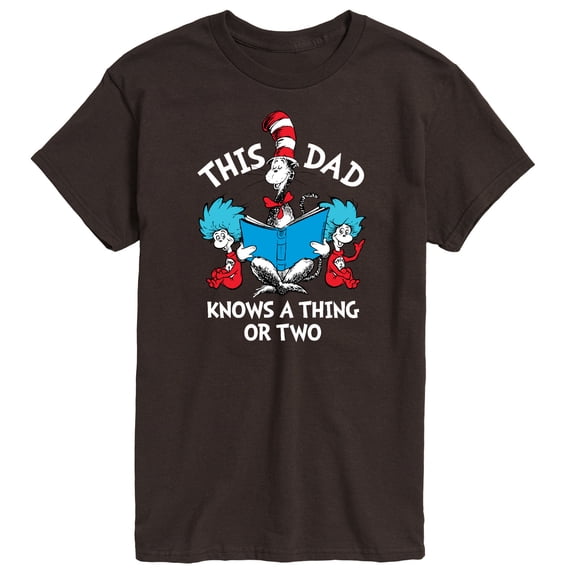Cat in the Hat - This Dad Knows A Thing Or Two - Father's Day - Men's Short Sleeve Graphic T-Shirt