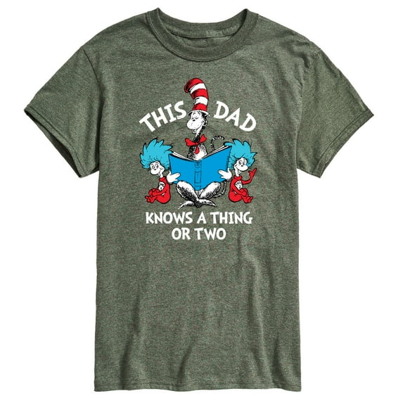 Cat in the Hat - This Dad Knows A Thing Or Two - Father's Day - Men's Short Sleeve Graphic T-Shirt