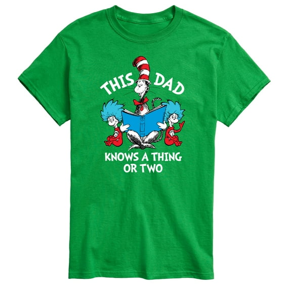 Cat in the Hat - This Dad Knows A Thing Or Two - Father's Day - Men's Short Sleeve Graphic T-Shirt
