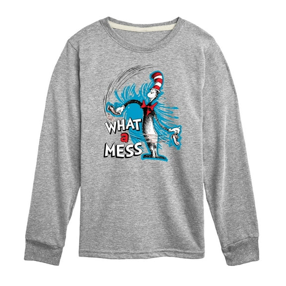 Cat in the Hat - What A Mess - Toddler & Youth Long Sleeve Graphic T-Shirt