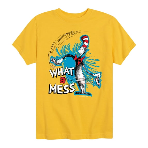 Cat in the Hat - What A Mess - Toddler & Youth Short Sleeve Graphic T-Shirt