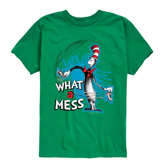 Cat in the Hat - What A Mess - Toddler & Youth Short Sleeve Graphic T-Shirt