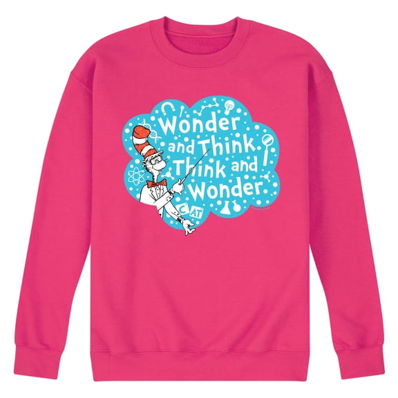 Cat in the Hat - Wonder And Think - Men's Crew Neck Fleece Pullover