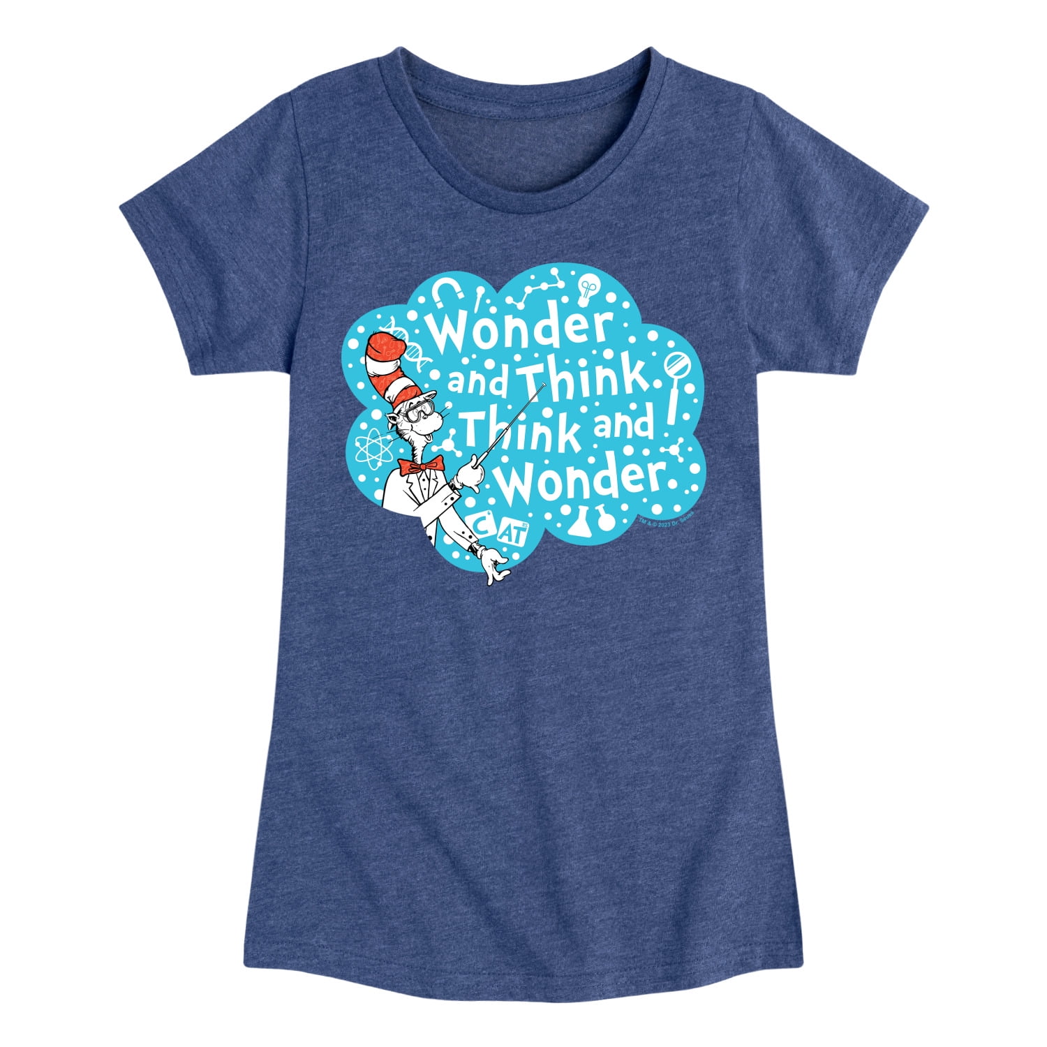 Cat in the Hat Wonder And Think Toddler And Youth Girls Short Sleeve Graphic T Shirt Walmart