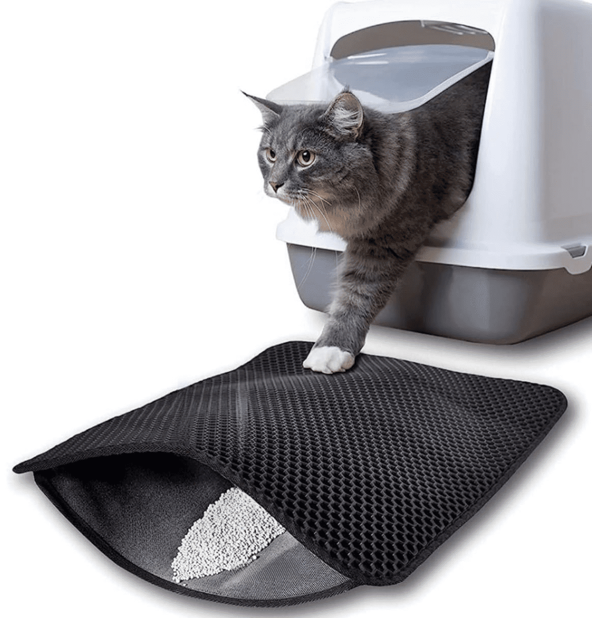 Cat litter mat pet cat litter box sand filter mat non-slip wear ...