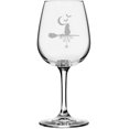 thumbnail image 1 of Cat on Broomstick Happy Halloween Etched 12.75oz All Purpose Libbey Wine Glass, 1 of 1