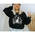 thumbnail image 1 of Cat on Moon Mushroom Sweatshirt, Celestial Cat Sweatshirt, Moon Sweatshirt, Cat Sweatshirt, Mushroom Sweatshirt, Trippy Shirt TSHIRT All Size S-5XL, 1 of 5