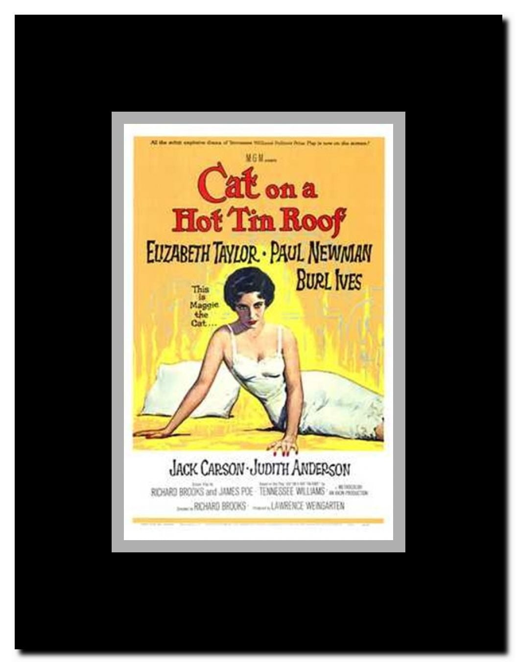Cat on a Hot Tin Roof Framed Movie Poster