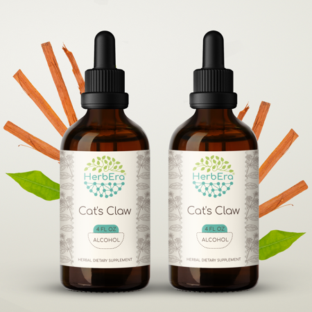 Cat's Claw Alcohol Herbal Extract Tincture, Super-Concentrated Wildcrafted Cat's Claw (Uncaria Tomentosa) Dried Inner Bark 2x4 oz
