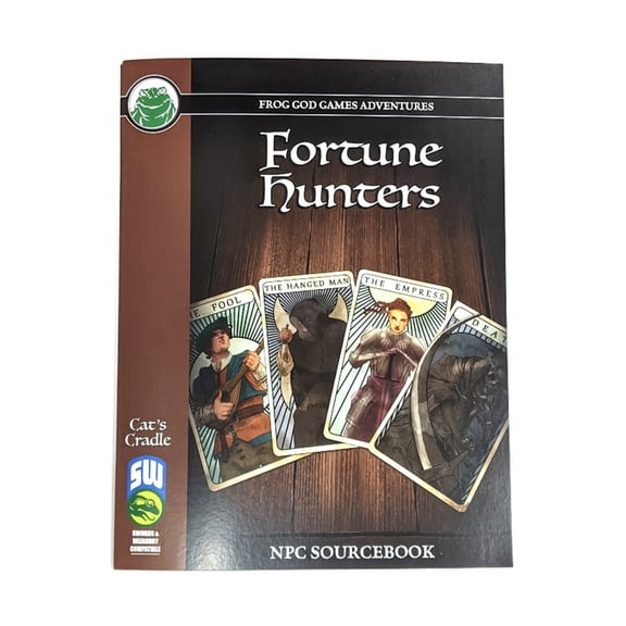 Frog God Games Cat's Cradle - Fortune Hunters NPC Sourcebook (Swords & Wizardry) New