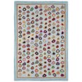 thumbnail image 1 of Dash & Albert Cat's Paw Hand Micro Hooked Wool Rug, 2' x 3', Blue, 1 of 7