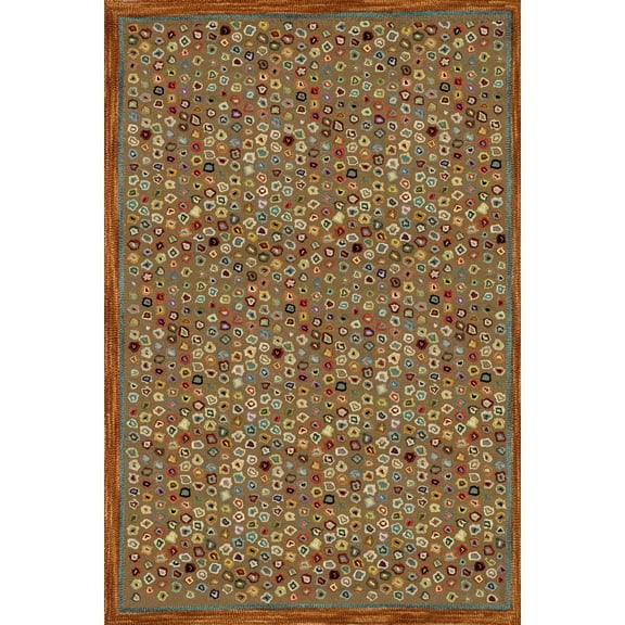 Dash & Albert Cat's Paw Hand Micro Hooked Wool Rug, 2' x 3', Brown