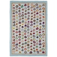 thumbnail image 1 of Dash & Albert Cat's Paw Hand Micro Hooked Wool Rug, 3' x 5', Blue, 1 of 7