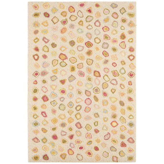 Dash & Albert Cat's Paw Hand Micro Hooked Wool Rug, 3' x 5', Pastel