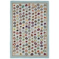 thumbnail image 1 of Dash & Albert Cat's Paw Hand Micro Hooked Wool Rug, 4' x 6', Blue, 1 of 7