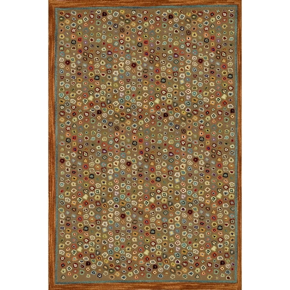Dash & Albert Cat's Paw Hand Micro Hooked Wool Rug, 4' x 6', Brown