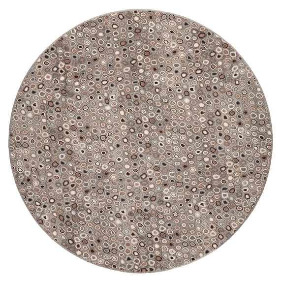Dash & Albert Cat's Paw Hand Micro Hooked Wool Rug, 6', Grey