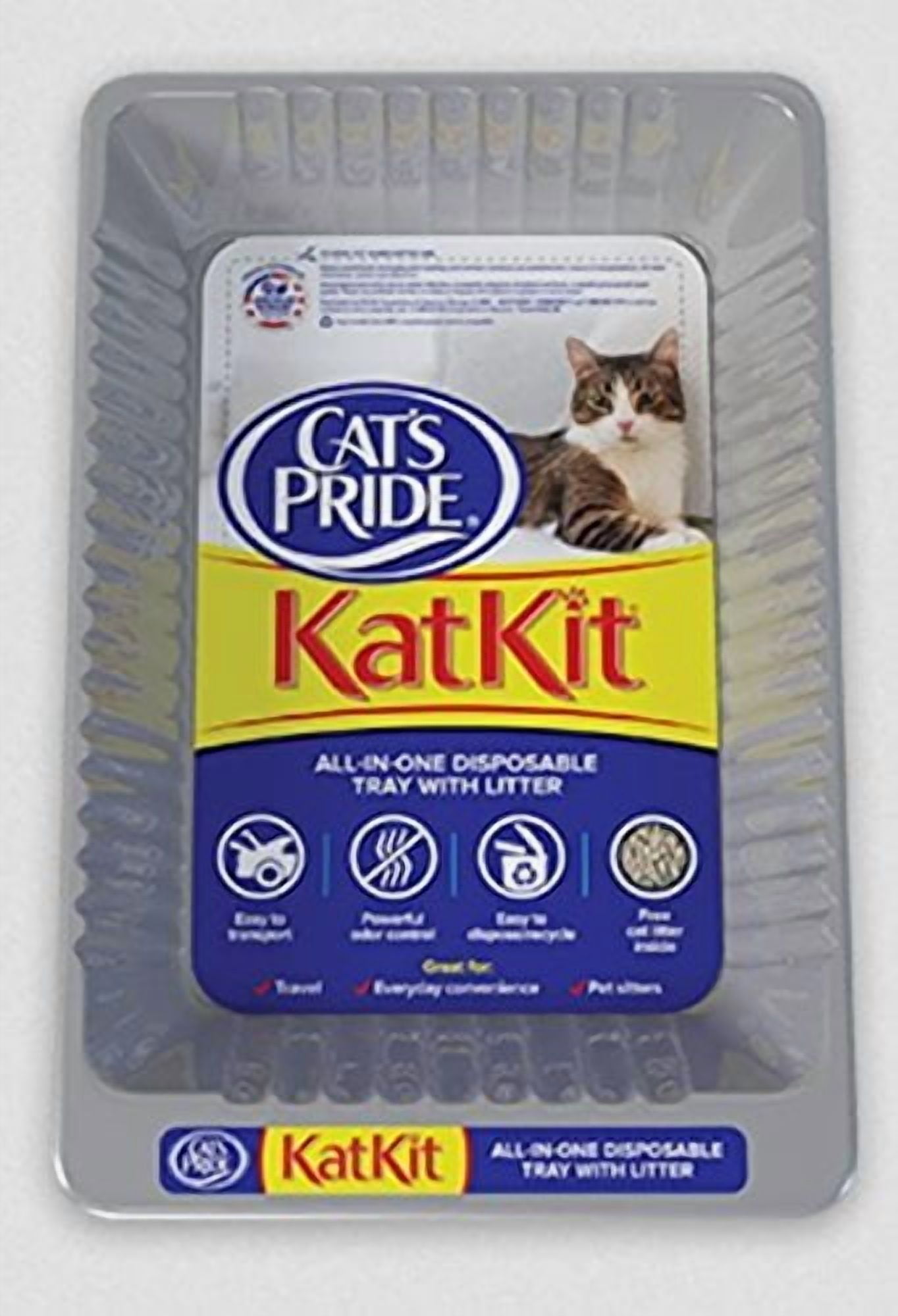 Cat's Pride Disposable Cat Litter Box Pan All In One - Includes Litter - 1 Pack