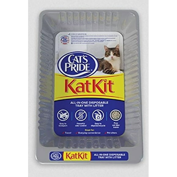 Cat's Pride Disposable Cat Litter Box Pan All In One - Includes Litter - 1 Pack
