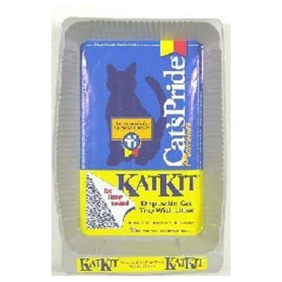 Cat's Pride Disposable Litter Pan with Litter - Convenient, Portable & Stackable Cat Litter Box - Ideal for Travel & 1 Week Use - All-in-One Solution