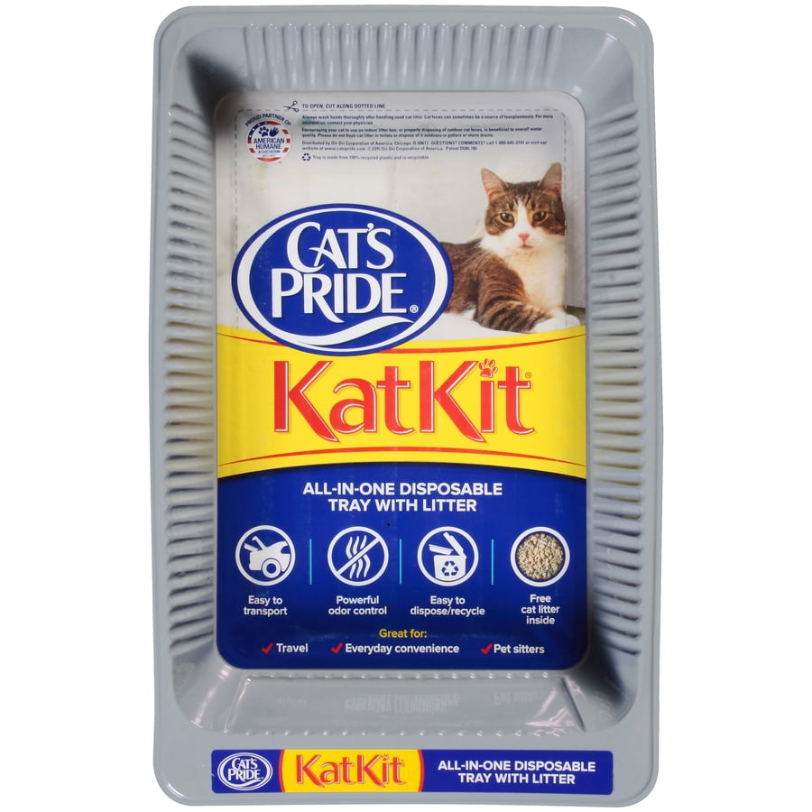 Cat's Pride Kat Kit ‘All-In-One’ Disposable Box Tray with Litter, Case of 5
