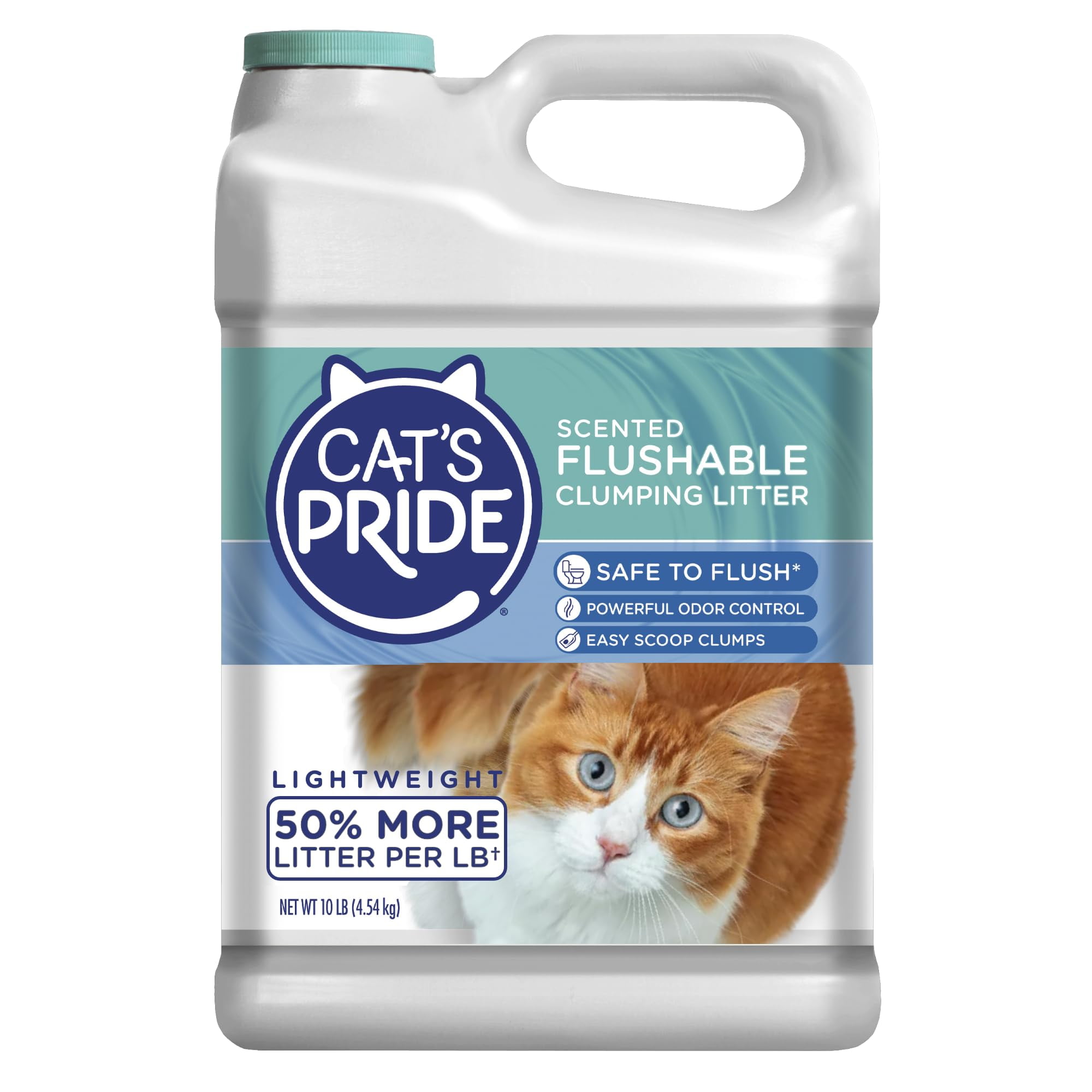 Cat's Pride Lightweight Clumping Litter: Flushable ATT1- Powerful Odor Control - Scented, 10 Pounds