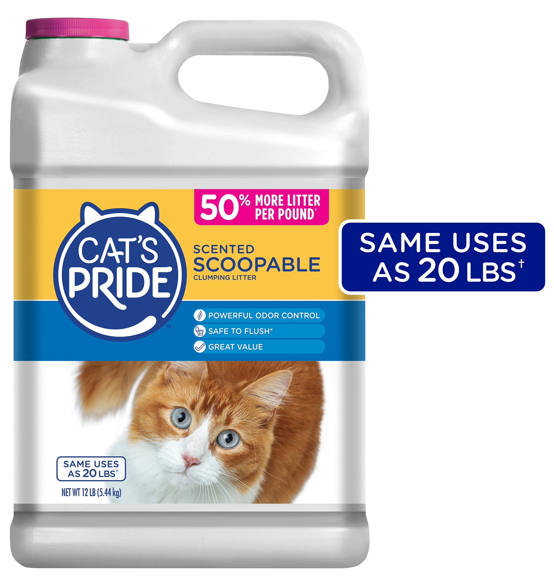 Cat's Pride Scented Scoopable Cat Litter, 12 lb Jug