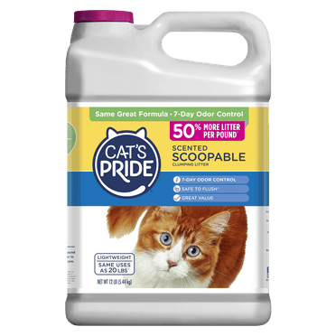 Cat's Pride Scented Scoopable Cat Litter, 12 lb Jug