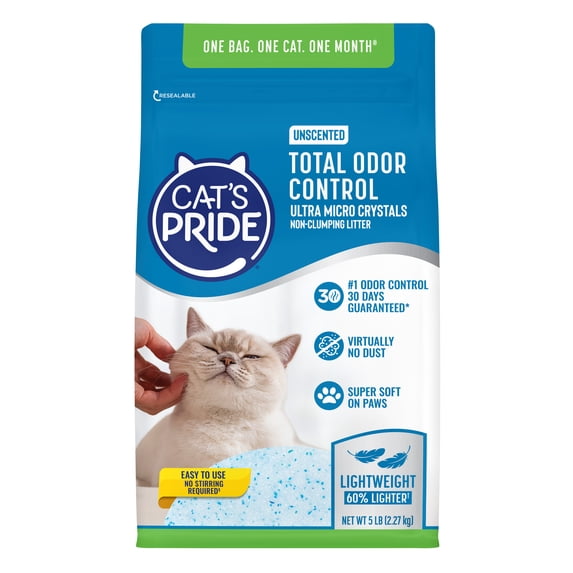 Cat's Pride Total Odor Control Low Dust Micro Crystal Cat Litter ...