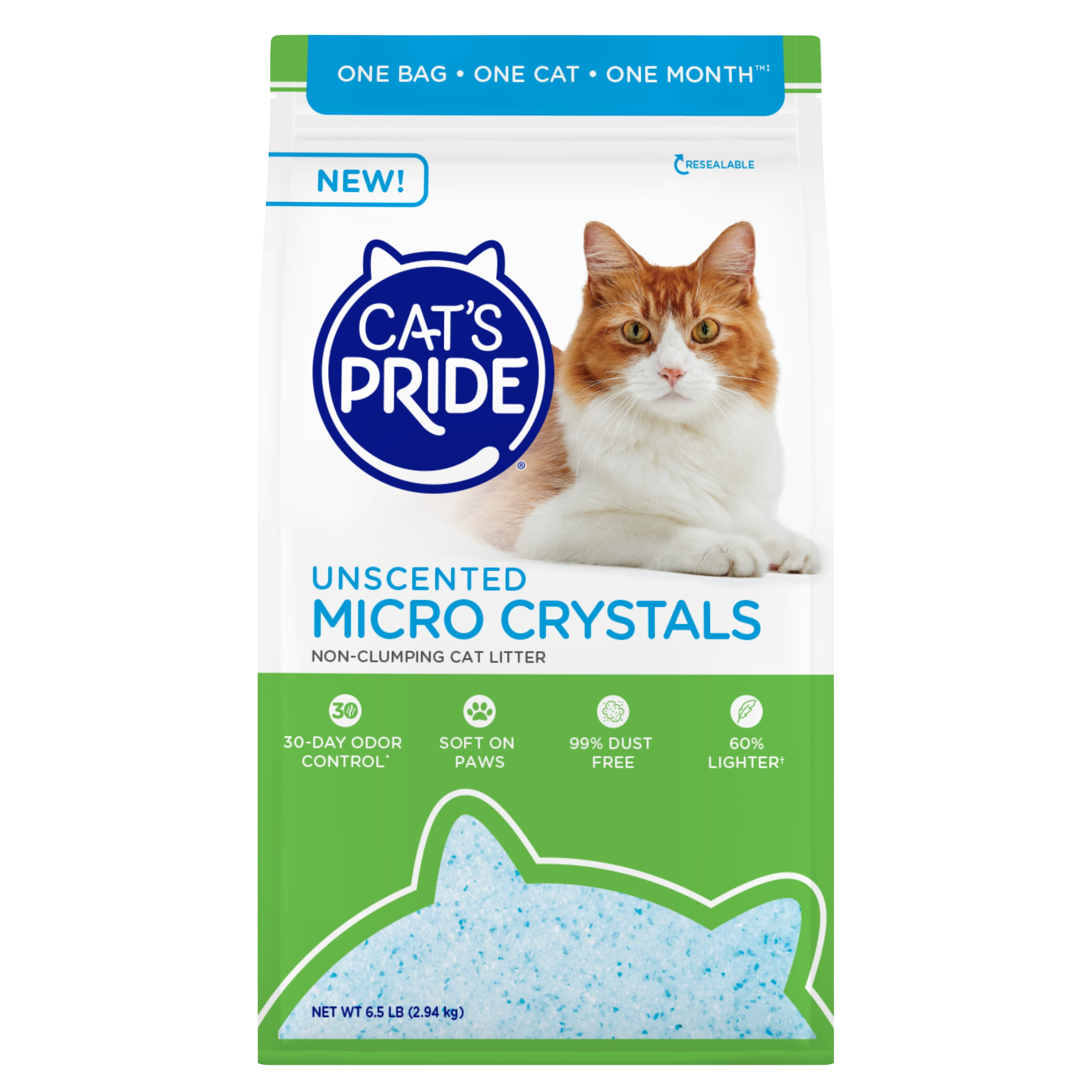 Cat's Pride Unscented Micro Crystal Cat Litter 6.5lb Bag