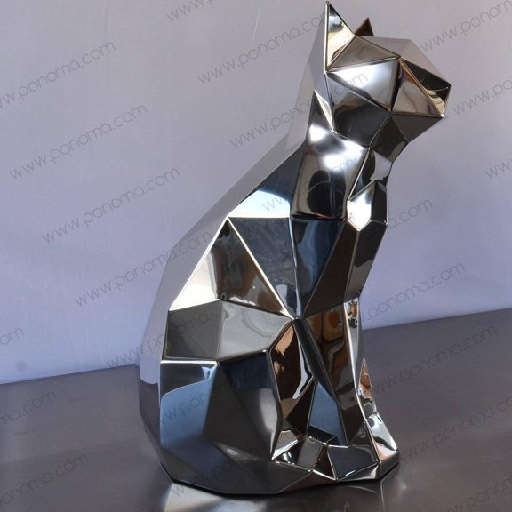 Cat  sculpture stainless steel