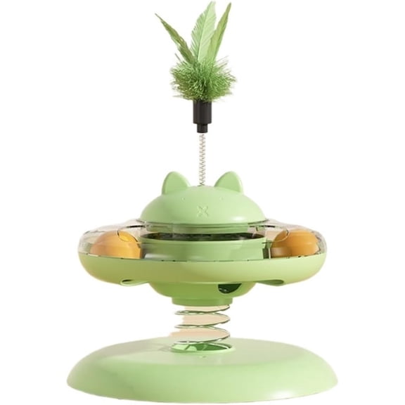 Cat spinning wheel leakage device, cat track ball toy, cat multi-layer spinning wheel toy, feather teasing cat stick, cat spring toy, 360 degree swing teasing cat toy, flying saucer spinning wheel,