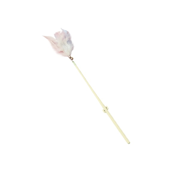 Cat toys interactive for indoor Cats, Cat Enrichment toys for indoor Cats, 15 in Solid Pole, Soft Feathers, Jingle Bell, Cat Supplies for indoor Cats, 1 Pc