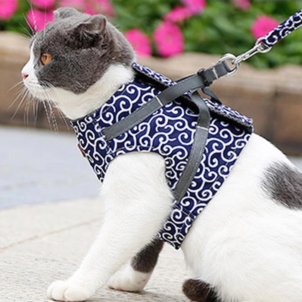 Cat traction Rope Chest Overlap Cat Vest Style Clothes Anti-Stroke Cat ...