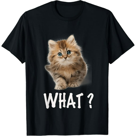 Cat what? Funny kitten what T-Shirt TShirt