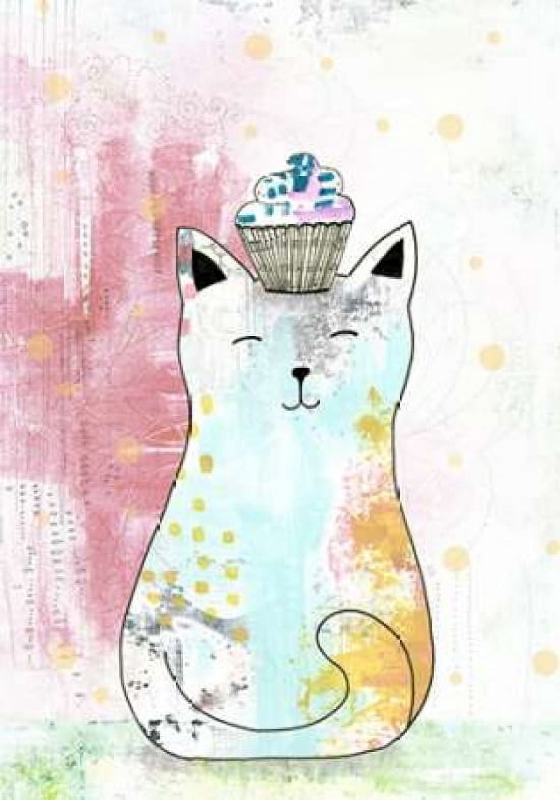 Cat with Cupcake I Canvas Art - Sarah Ogren (20 x 28)