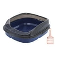thumbnail image 1 of Cat with Scooper Pet Litter Tray for Medium Large Cats Small Pets Dark blue medium, 1 of 8