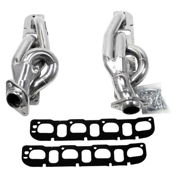 Cat4ward Stainless Steel Silver Ceramic Coated Shorty Exhaust Headers for 2009-2014 Ram S-C 5.7L Hemi