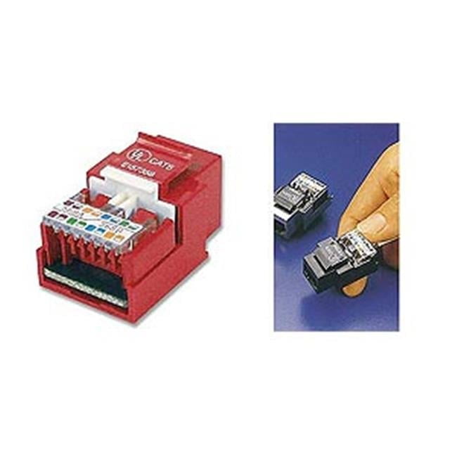 Cat5 RJ45 Keystone Jack Tool Free Red - Walmart.com