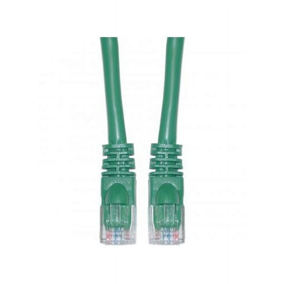 Cat5E Green Ethernet Patch Cable, Snagless - Molded Boot, 14 Foot