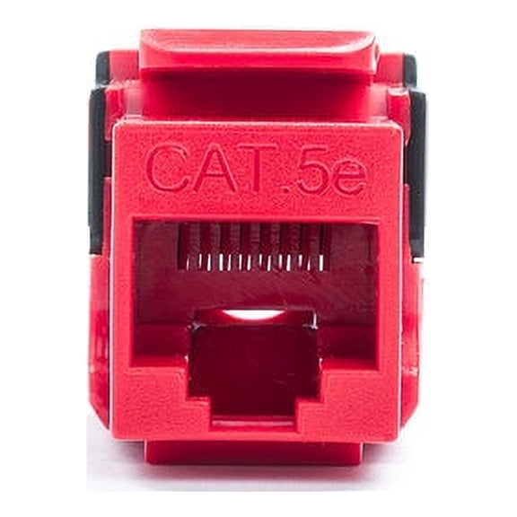 Cat5E Keystone Jack - 110 Style By FireFold (Red)