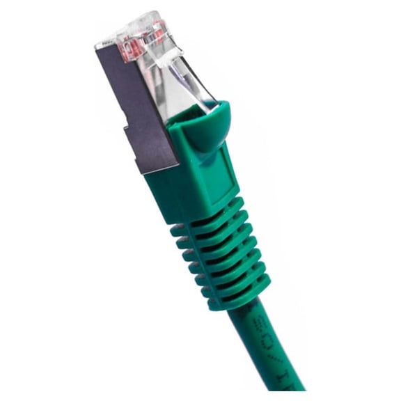 Cat5E Shielded Ethernet Patch Cable Green 5ft - Internet Cable Snagless Boot Network Wire - High Speed Ethernet Patch Cable 350MHz FTP Cord - 4 UTP 24AWG Stranded Pure Copper Wire