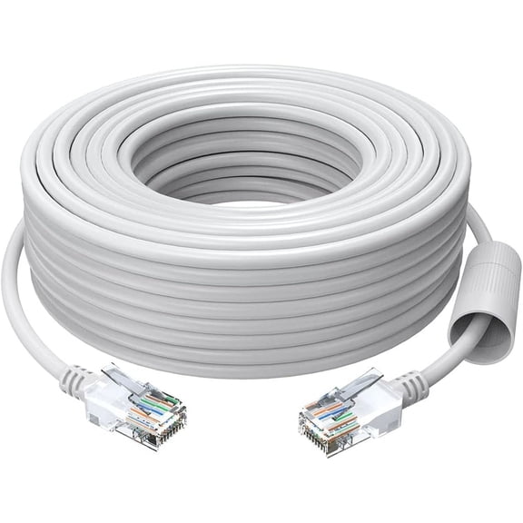 Cat5e Ethernet 100ft, RJ45 Network for PoE Cameras,PoE IP Cameras,NVR,PoE ,Router,PC,Modem,Server,Computer,Internet,,Indoor Outdoor(30m)