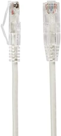 PHATSAT CAT5e Ethernet Cable, Solid Copper 24AWG UTP, EZ RJ45 Pass-Through Connector with Boot, High-Speed LAN, UL ETL, Made in USA (12 ft, white)