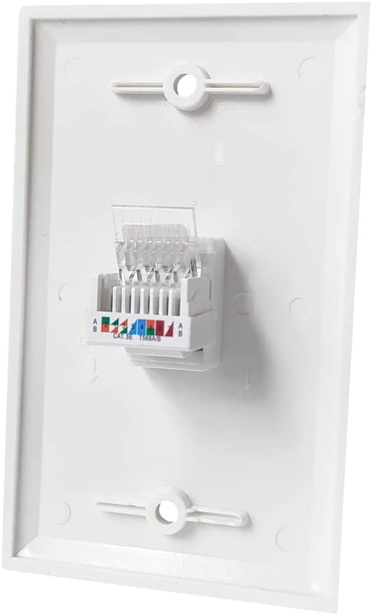 Cat5e Punch Down Wall Plate RJ45 Keystone Jack Connector