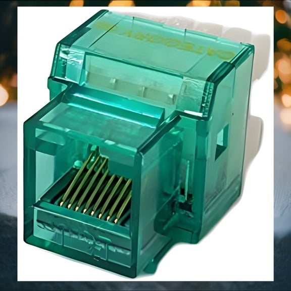 Cat5e Jack 180 degree Green--R.J. Enterprises 3013A-8-CJ-GN (Price $31.25 for 25pcs-Limited Time)